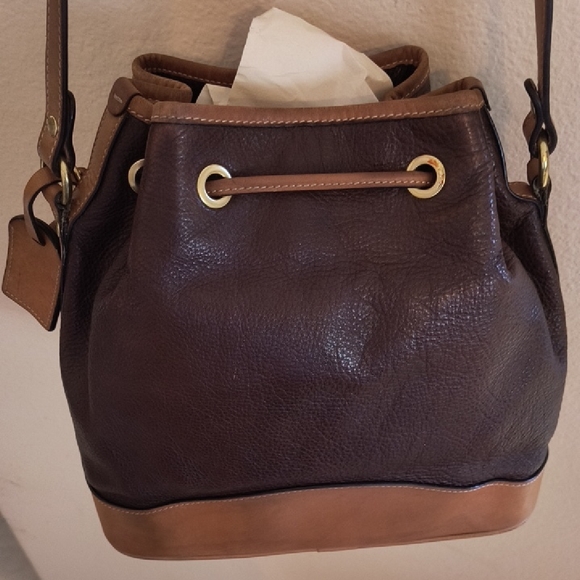 Ghurka Maroon Leather Bucket Bag - Picture 12 of 15